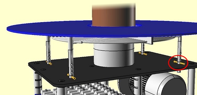 Tesla coil primary in CAD drawing
